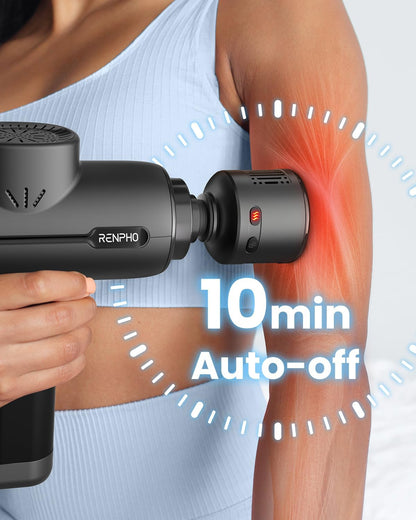 RENPHO Massage Gun Head with Heat and Cool for Model RP-GM171-N1, R-WMG08, Percussion Muscle Massager Attachment, Portable Rechargeable Handheld Accessory
