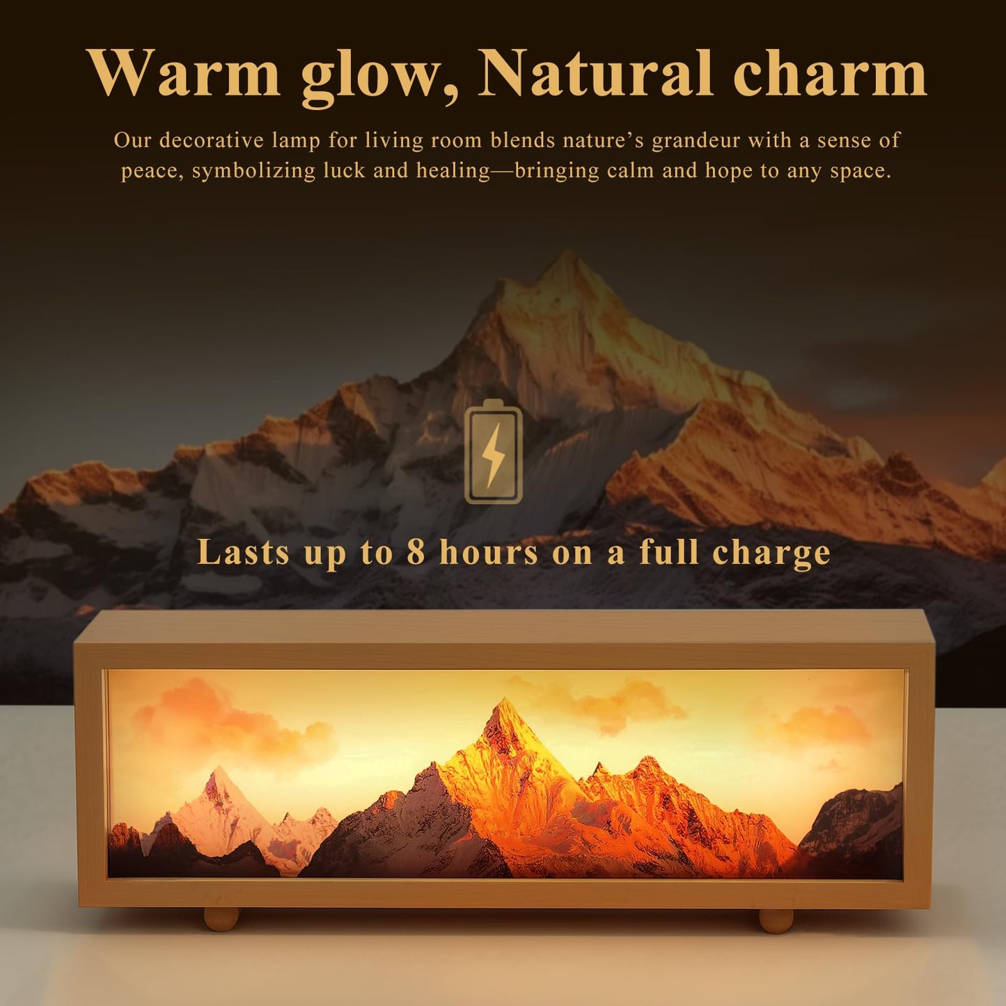 JOHOUSE Mountain Lamp- Unique Night Lamp for Bedroom, Unique Choice for Home Decor