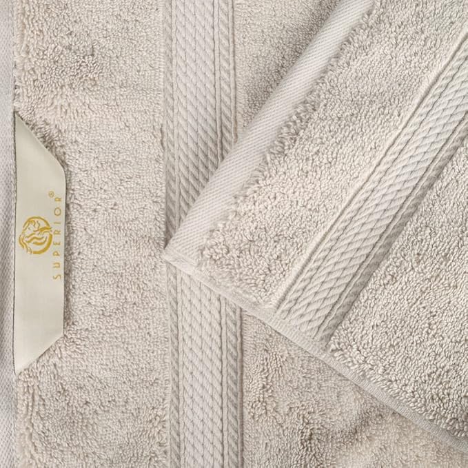 SUPERIOR Egyptian Cotton Pile 3 Piece Towel Set, Includes 1 Bath, 1 Hand