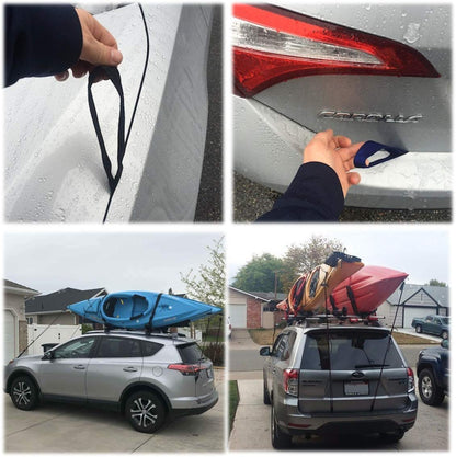 Quick Hood Loops Trunk Anchor Kayak Tie Downs Straps Bow Stern Canoe Transport Secure Lashing Point 2 Pairs