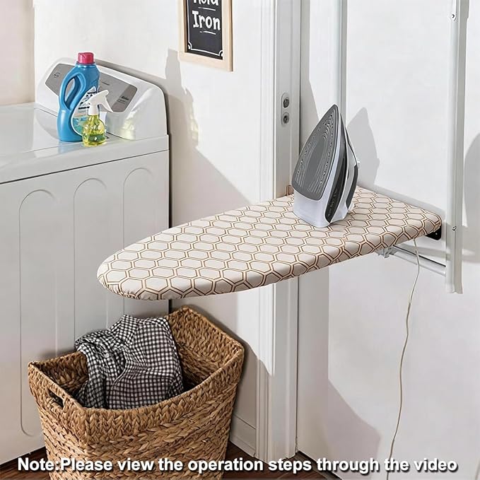 SheeChung 14"x42" Over The Door Ironing Board Cover and Pad, Thick Iron Covers