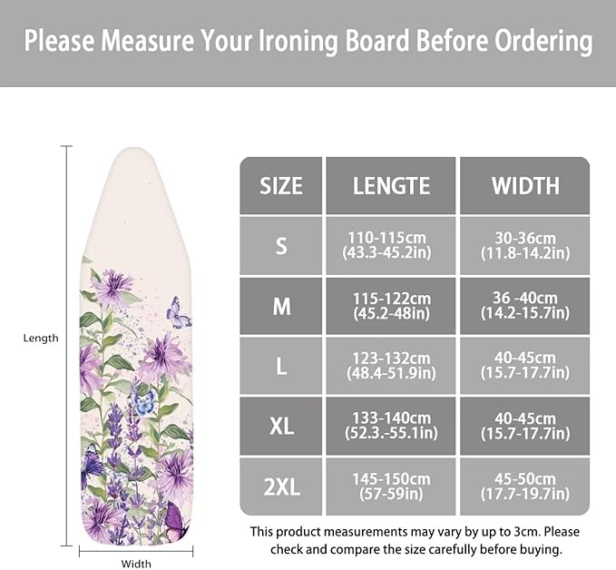 Floral Ironing Board Cover, Floral Ironing Board Cover, Iron Board Cover