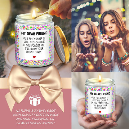 Birthday Gifts for Women Best Friends,Friendship Gifts for Women Her BFF Female Friends Bestie Sister Gift Basket from Sister Lavender Scented Candles 12oz Tumbler