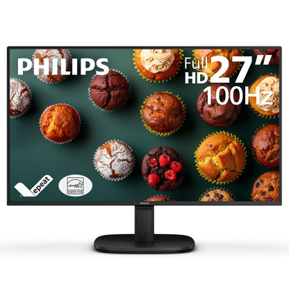 Philips 221V8LB 22 inch Class Thin Full HD (1920 x 1080) Monitor, 100Hz Refresh Rate, VESA, HDMI x1, VGA x1, LowBlue Mode, Adaptive Sync, 4 Year Advance Replacement Warranty