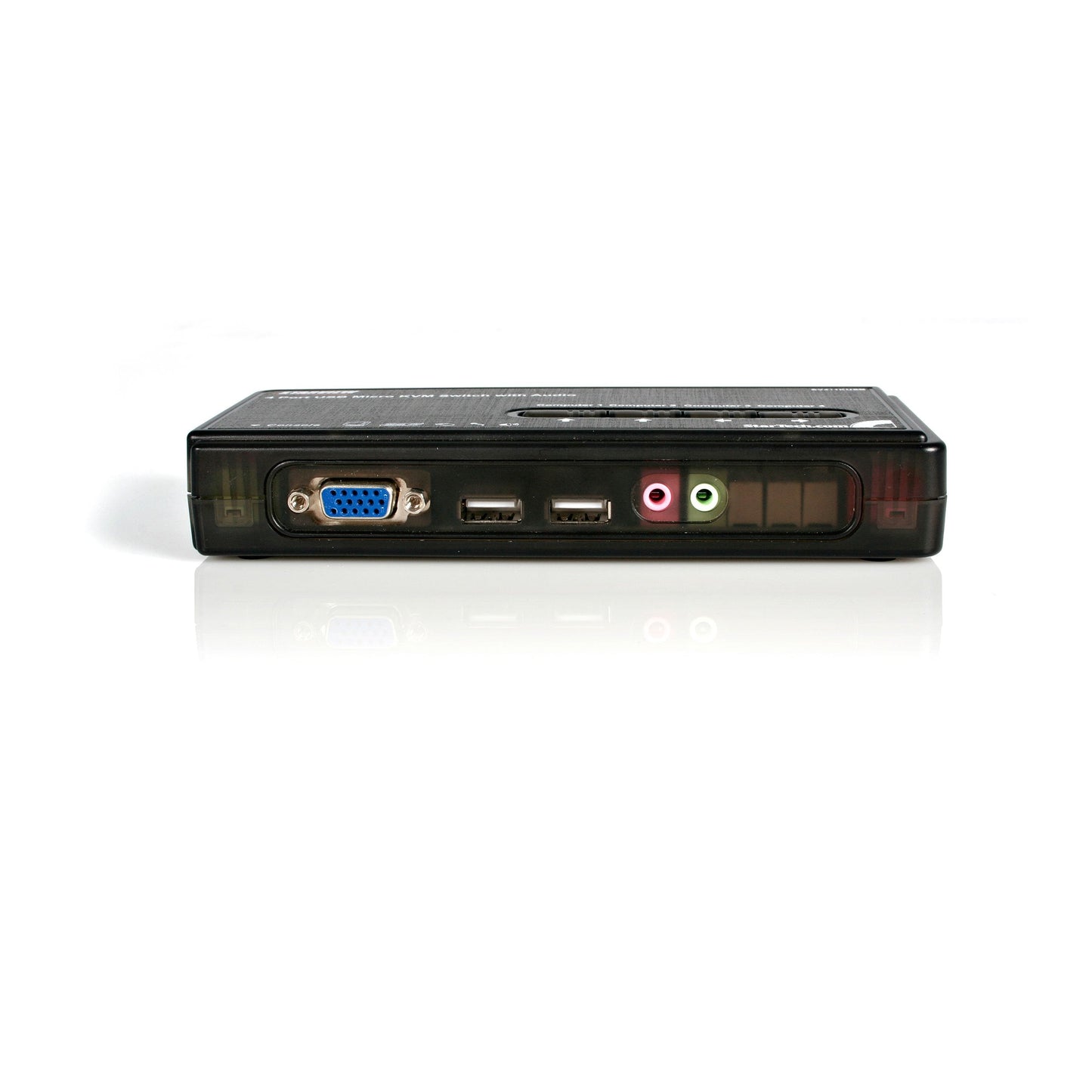 StarTech.com 4 Port Black USB KVM Switch Kit with Cables and Audio - desktop KVM Switch - VGA KVM Switch - USB KVM Switch 4 Port (SV411KUSB)