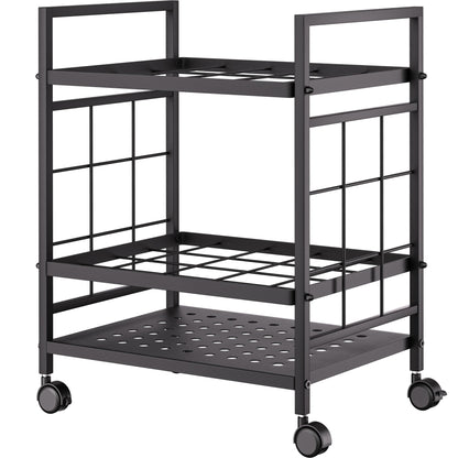 Blueprint Storage Rack, Blueprint Holder with Wheels, Used for Storing Blueprint/Carpet/Map/Poster/Architectural Construction Plan, 20 Slots(3.2" x 3.2"), Silent Wheel for Home, Office, School(Black)