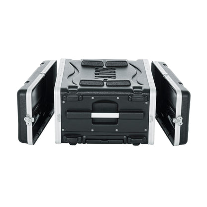 Gator Cases Lightweight Rolling 4U Rack Case with Heavy Duty Latches, Retractable Tow Handle, and Recessed Wheels, Standard 19.25" depth (GRR-4L)