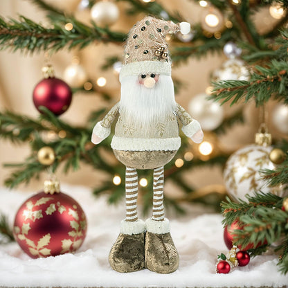 Starsouce Christmas Plush Decorations Xmas Festive Snowman Reindeer Santa Figurines Indoor Ornaments Mantel Fireplace Tabletop Tree Hanging Decoration Holiday Home Decor