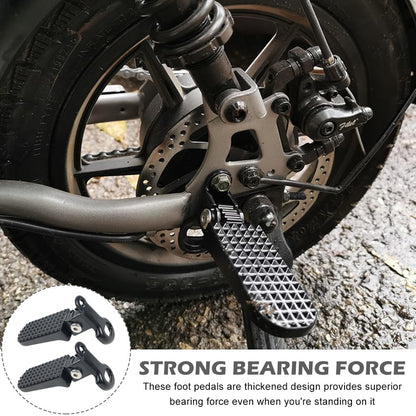 1 Pair Mini Bike Foot Pegs, Universal Bike Foot Rest, Aluminium Alloy Non-Slip Bikes Pegs, Folding Bikes Rear Pedals for Mountainbike, Folding Bicycle (颜色:Black)
