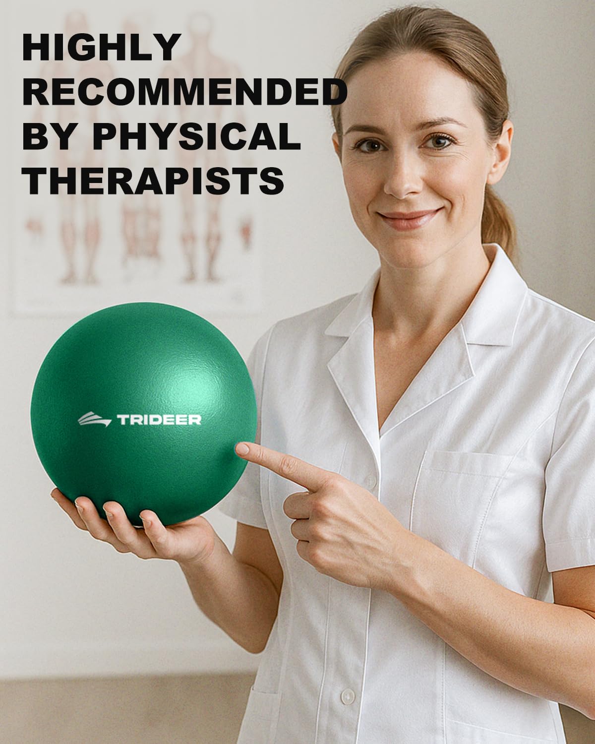 Trideer Exercise Balls Physical Therapy, 9 Inch Pilates Ball Between Knees for Physical Therapy, Mini Exercise Ball - Yoga Ball, Small Workout Balls for Core Strength and Back Support