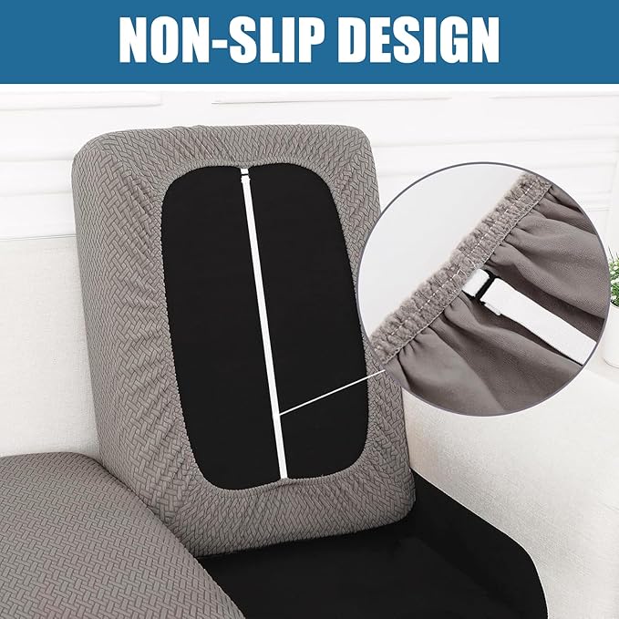 Smiry Waterproof Couch Cushion Covers, Stretch Jacquard Sectional Couch Covers