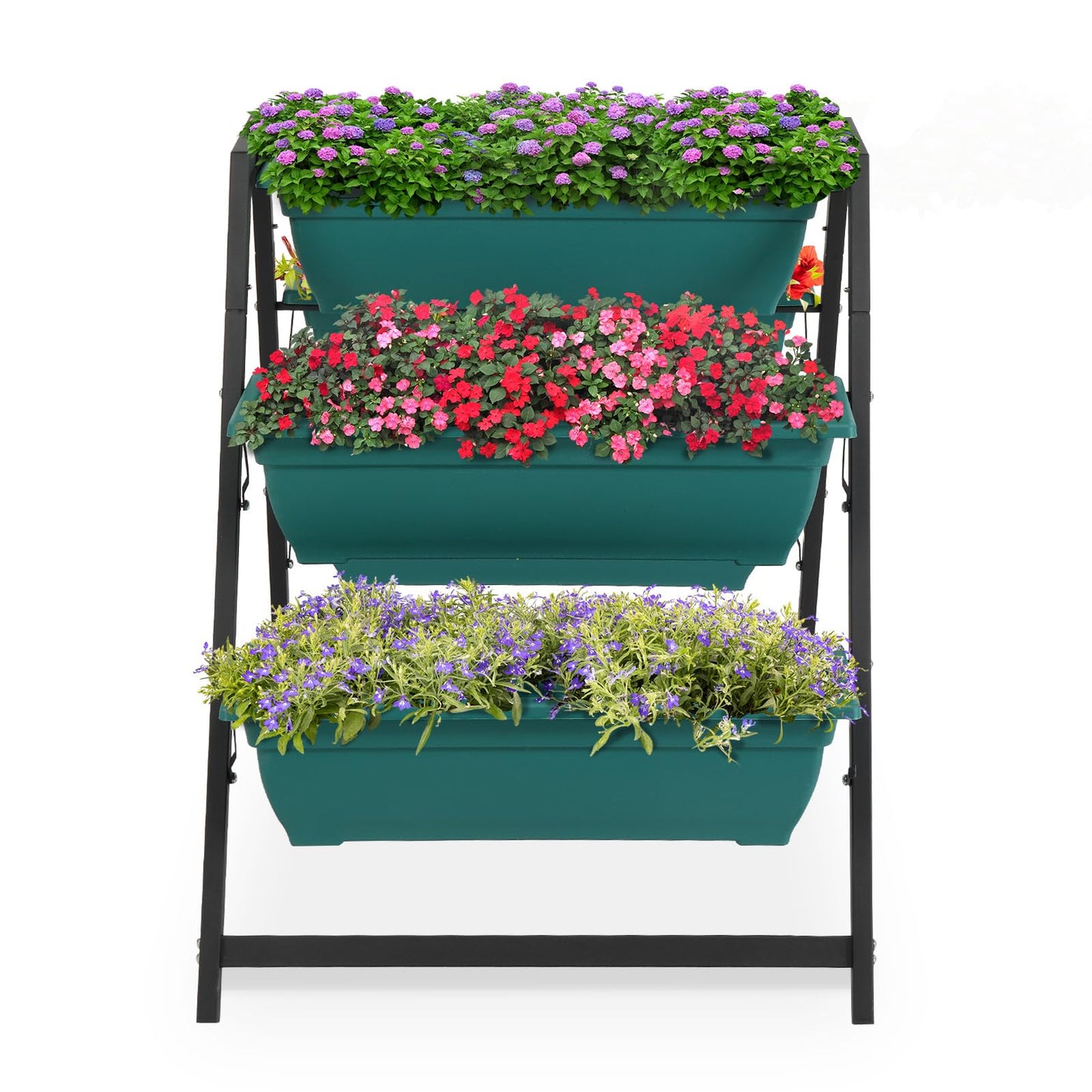 BLZIYUFZK Vertical Raised Garden Bed for Herbs, Flowers, or Vegetables in Patio Balcony Indoor OutdoorRaised，Garden Planter Bed, Tiered Planter Stand with 5 Boxes