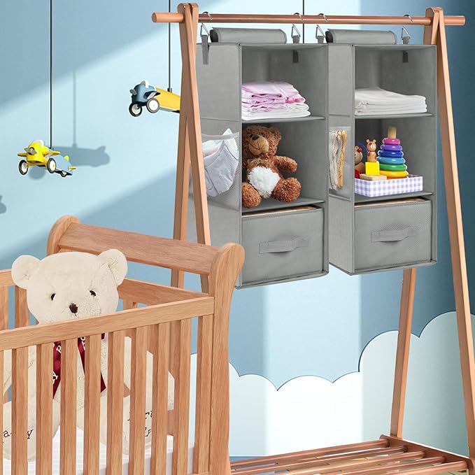punemi 3-Shelf Hanging Closet Organizer, 2 Pack Closet Hanging Organizer