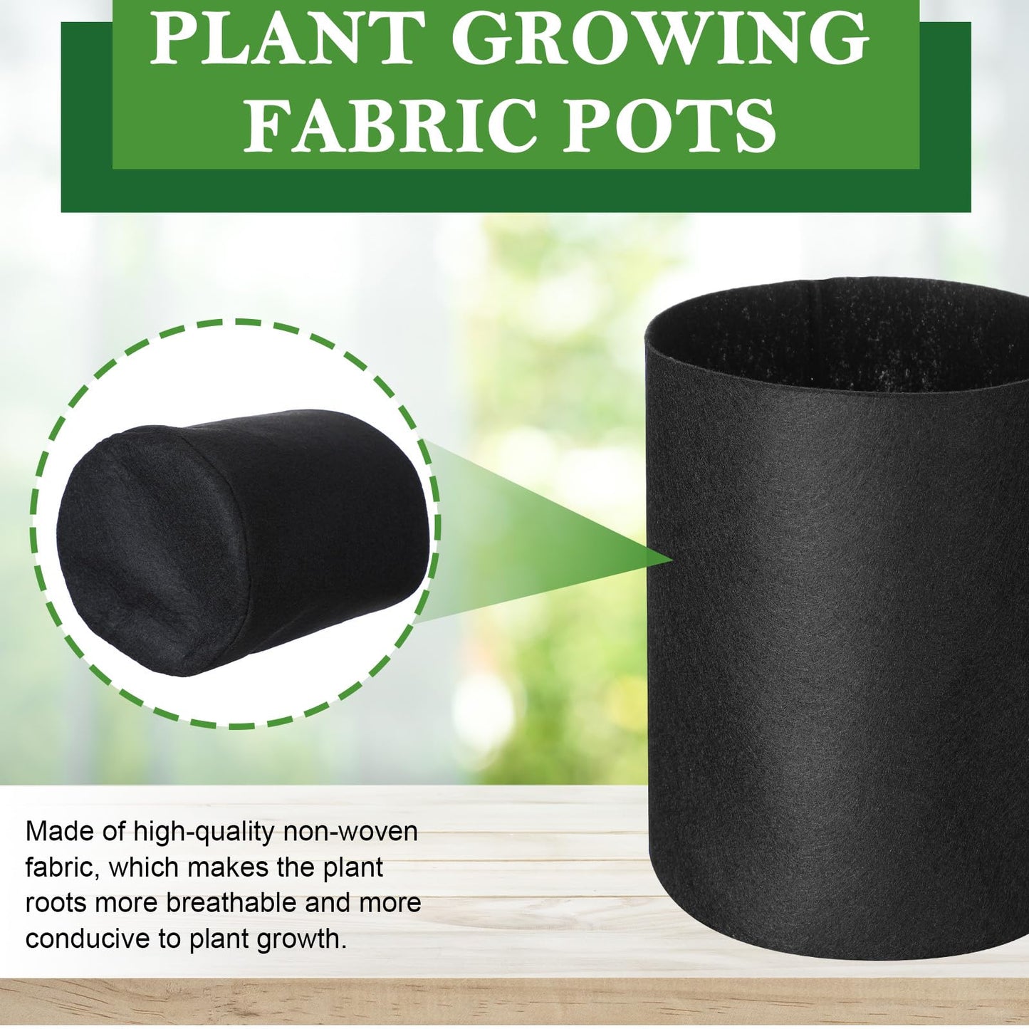 Yiyiring 20 Pcs 1/2 Gallon Aeration Fabric Pot Plant Grow Bag Small Grow Bags for Seed Starting Soil Transplant Home Garden Supply