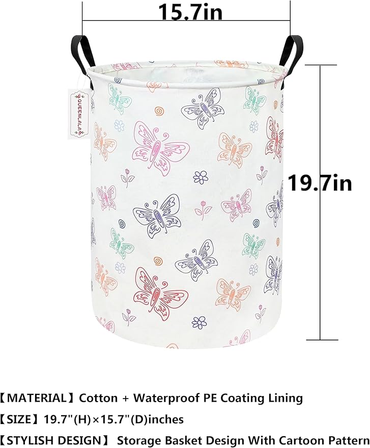 QUEENLALA Large Storage Basket, Laundry Hamper/Bathroom/Home Decor/Collapsible