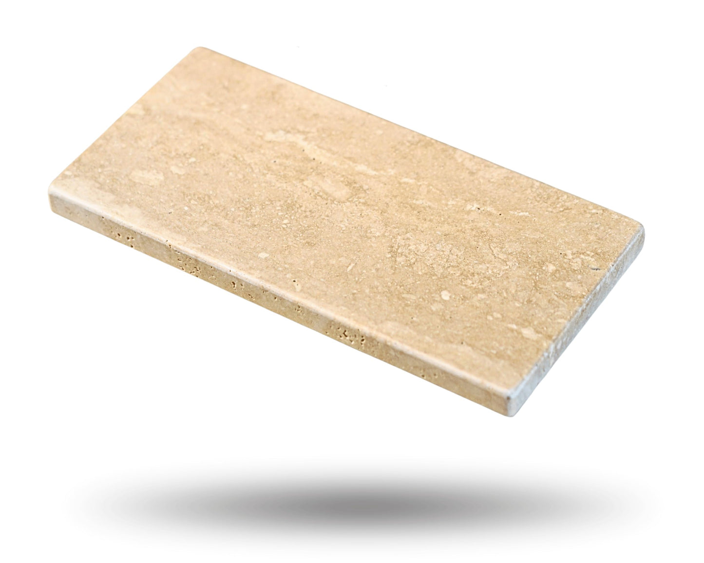 Astavostone Travertine Tray, Beige Natural Stone Decor Tray for Bathroom Vanity Decorative Rectangle Stone Board for Jewelry, Keys, Perfume,Coffee Table,Organizer (9.5''X4.7'')