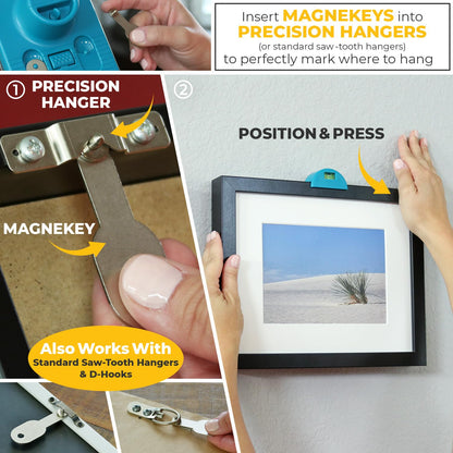 Go Hang It! Pro, All-in-One Picture Hanging Kit - Picture Leveling and Hanging Tool - Hang Sawtooth/Wire Hangers - Wall Hanging Kit and Level Tool - Hardware Case with 85-Piece Hanging Essentials