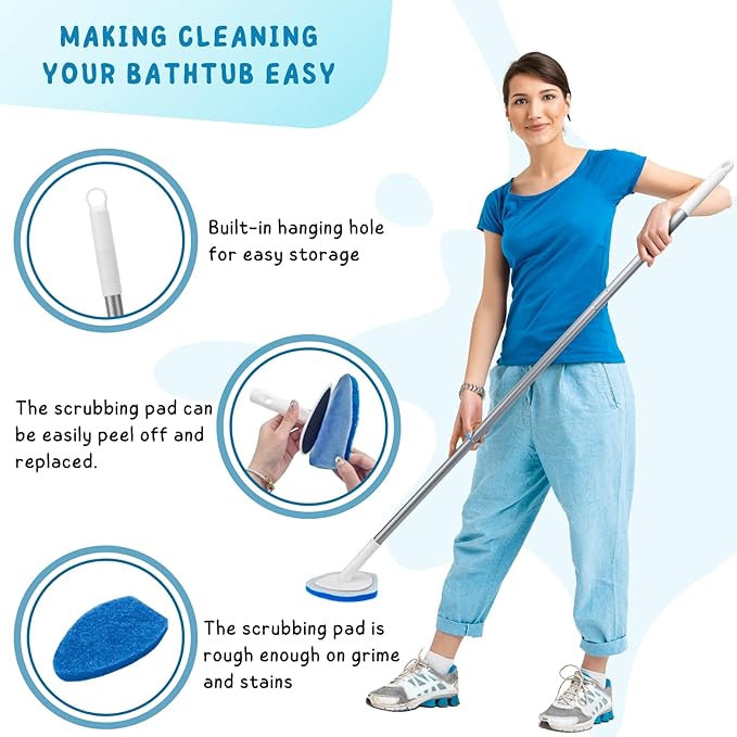 Shower Scrubber, Bathroom Tub and Tile Cleaner Brush