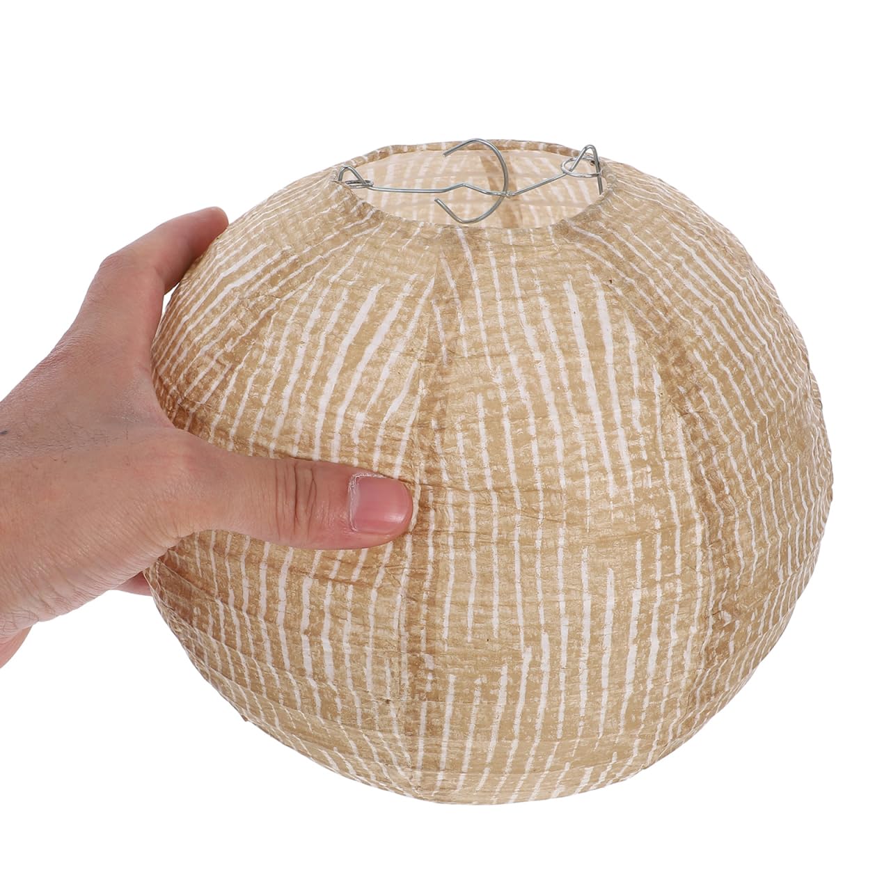 Ipetboom 3pcs Natural Burlap Lantern Lamp Shades, round Hanging Pendant Light Covers for Birthday, Wedding, and Party Decorations, Rustic Linen Fabric Lanterns for Home and Event Décor