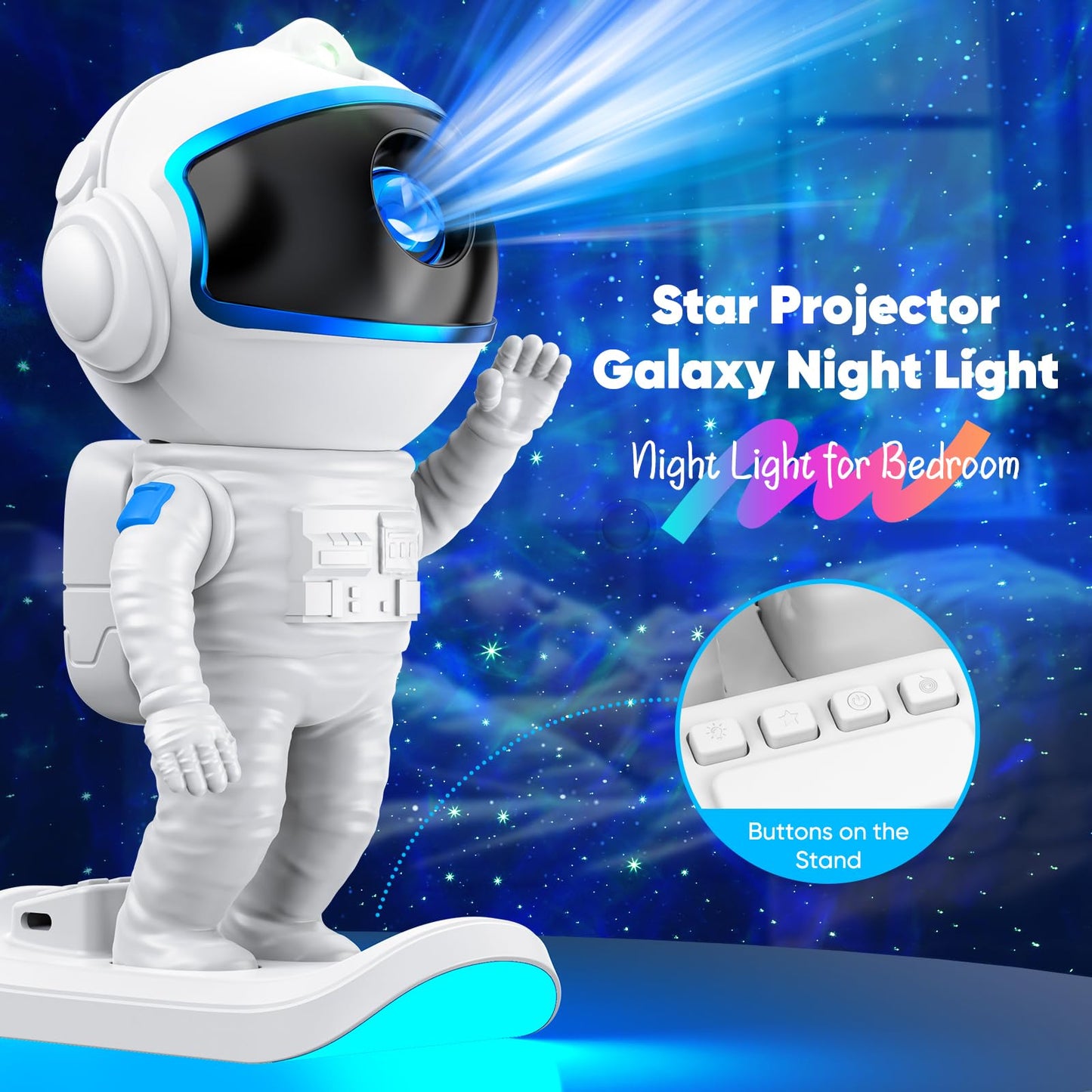 Galaxy Projector, Star Projector Night Light with Timer and Remote for Bedroom, Adjustable Head Angle Nebula Ceiling Lamp, Gifts for Adults, Teens, Christmas, Birthday, Room Decor