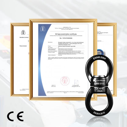 S.E.PEAK 35kN Swing Swivel, CE Certified 360°Rotational Device, Silent Hanging Accessory for Tree Swing, Aerial Dance