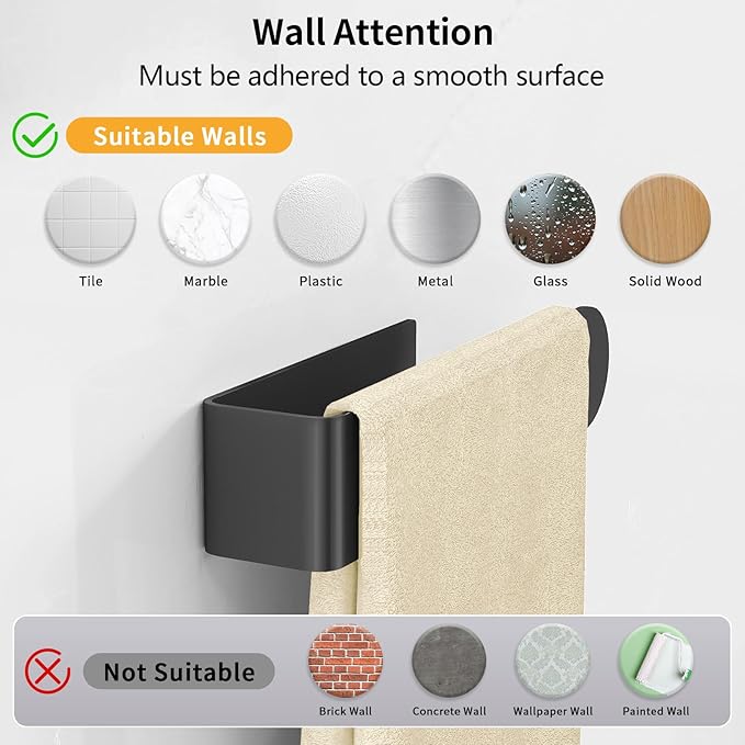 Hand Towel Holder, Self Adhesive Towel Racks
