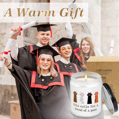 Congratulations Gift for Women Men, Cute Congrats Present, Graduation Gift for Her Him 2026, New Job Present for Him Her - Handmade Lavender Scented Candle (7oz)