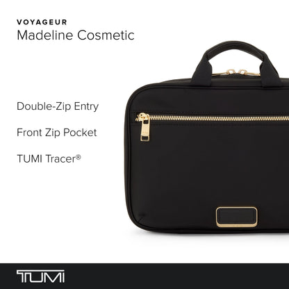 Tumi Womens Small Madeline Cosmetic Black/Gold One Size