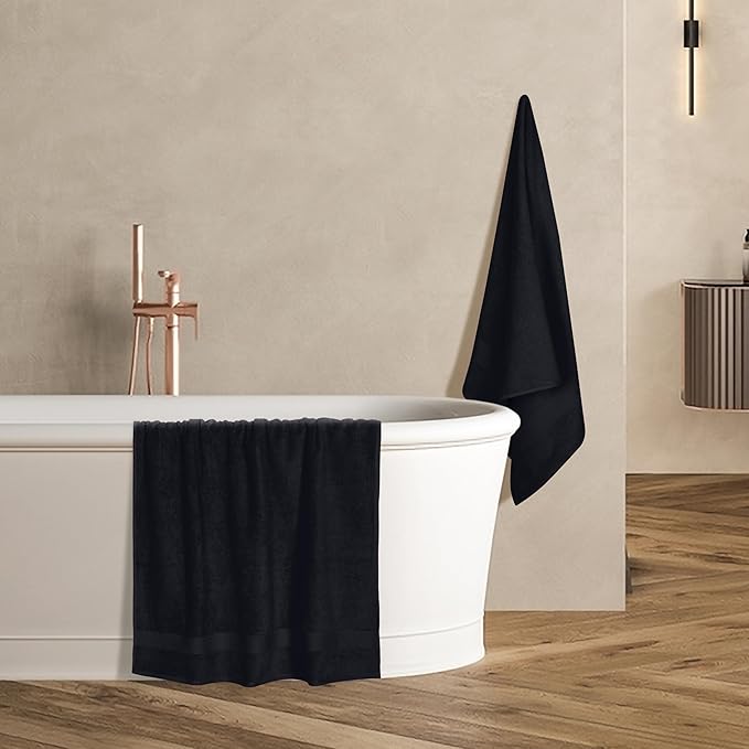 GLAMBURG Premium Cotton 4 Pack Bath Towel Set