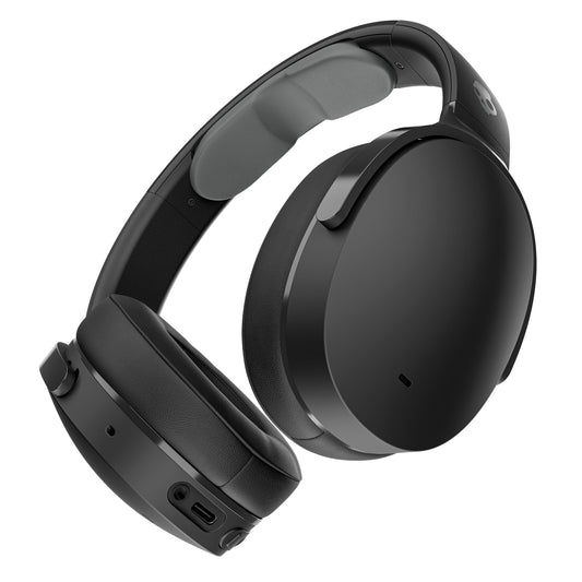 Skullcandy Hesh ANC Wireless Over-Ear Bluetooth Headphones, Active Noise Cancelling, Up to 22 Hrs Battery, Foldable Lightweight Design, Microphone for iPhone Android - True Black