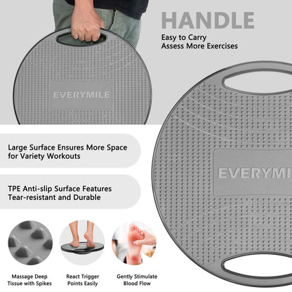 EVERYMILE Upgraded Wobble Balance Board, Exercise Board for Balance and Core Training, 16.5" TPE Non-slip Bigger Surface, Stability Board for Adults, Home Gym, Standing Desk & Physical Therapy