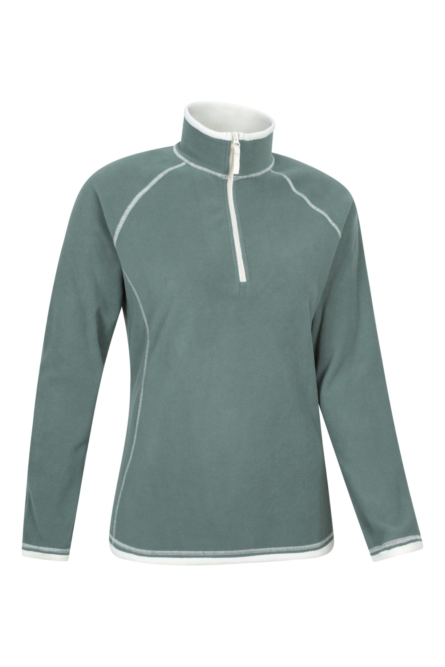 Mountain Warehouse Montana Womens Microfleece - Breathable Ladies Sweater, Quick Drying Pullover, Warm Fleece Jacket, Half Zip - For Spring Summer, Travelling, Outdoors Dark Green Women's Size 16