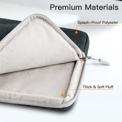 JETech Laptop Sleeve for 15-Inch Notebook, Compatible with MacBook Air 15-Inch M4/M3/M2, MacBook Pro 16-Inch M4/M3/M2/M1, Waterproof Shockproof Case with Accessory Pocket Bag (Dark Grey)