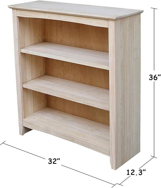 International Concepts Shaker Kids Bookcase, 36-Inch High, Solid Parawood