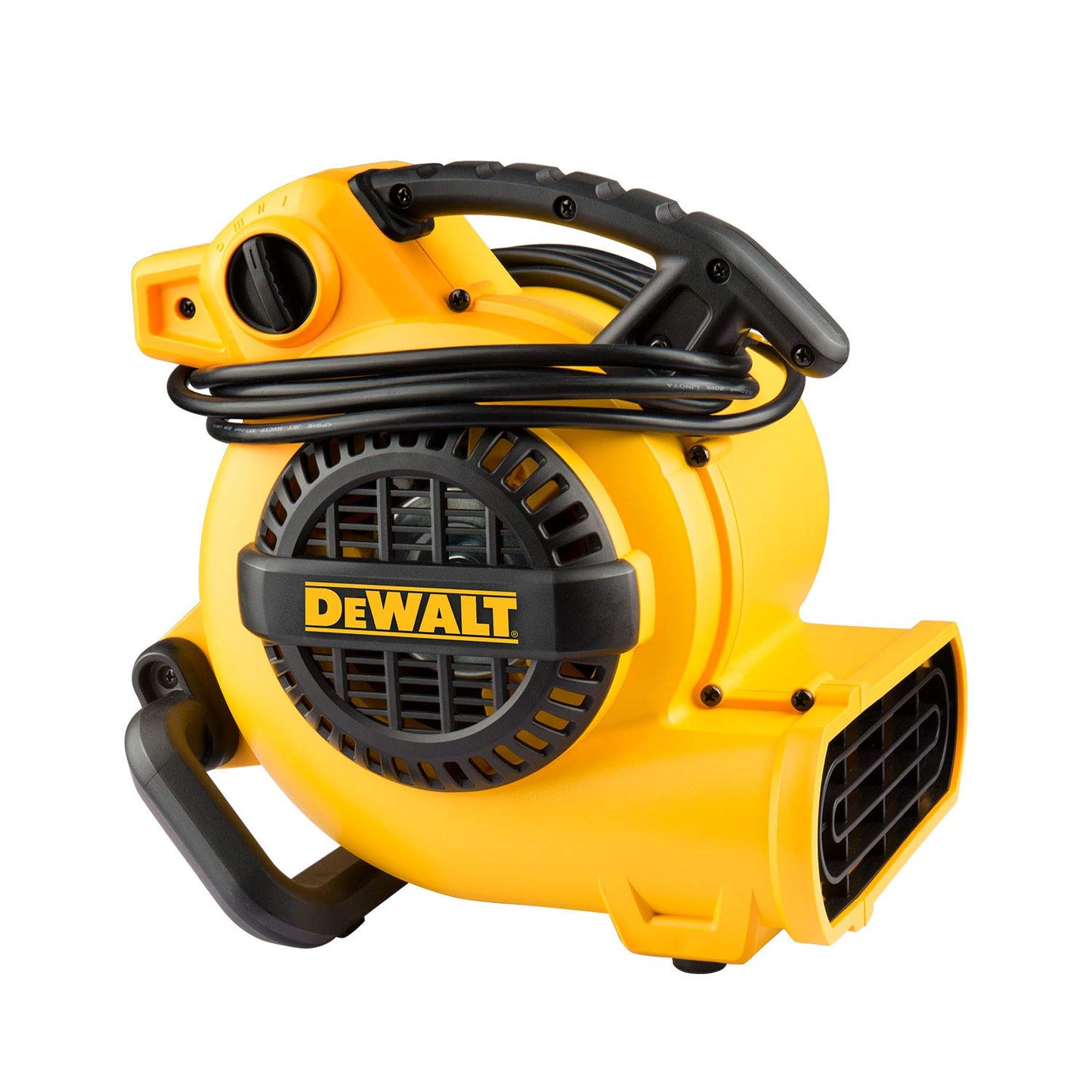 DEWALT DXAM-2260 Portable Air Mover/Floor Dryer, 600 Cfm & DEWALT DXF-2042 High-Velocity Industrial,Warehouse Fan Heavy Duty Mover Portable Air Circulator 3-Speed Adjustable Tilt, 20", Yellow