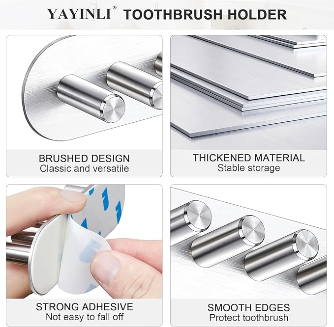 Electric Toothbrush Head Holder, Toothbrush Holders Wall Mounted, Adhesive