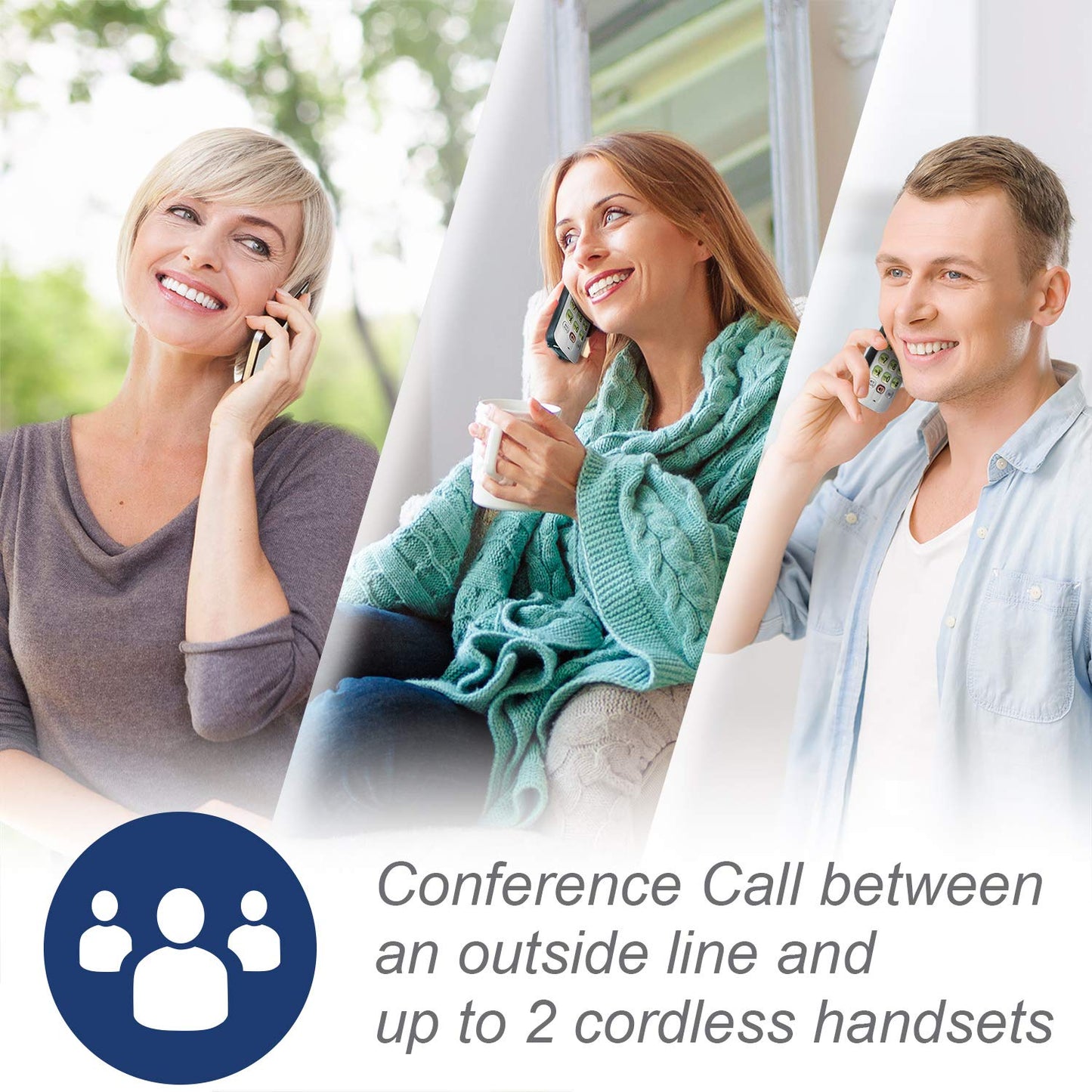 VTech CS6719-2 2-Handset Cordless Phone with Caller ID/Call Waiting, Handset Intercom & Backlit Display/Keypad, Silver