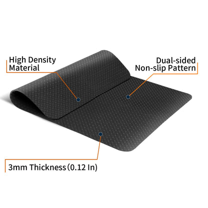 Stepwaver Double-Sided Rubber Non Slip Mat for Elliptical Machine, 24"x17" Anti Slip Mat for Vibration Plate & Stepper, Odorless & Durable