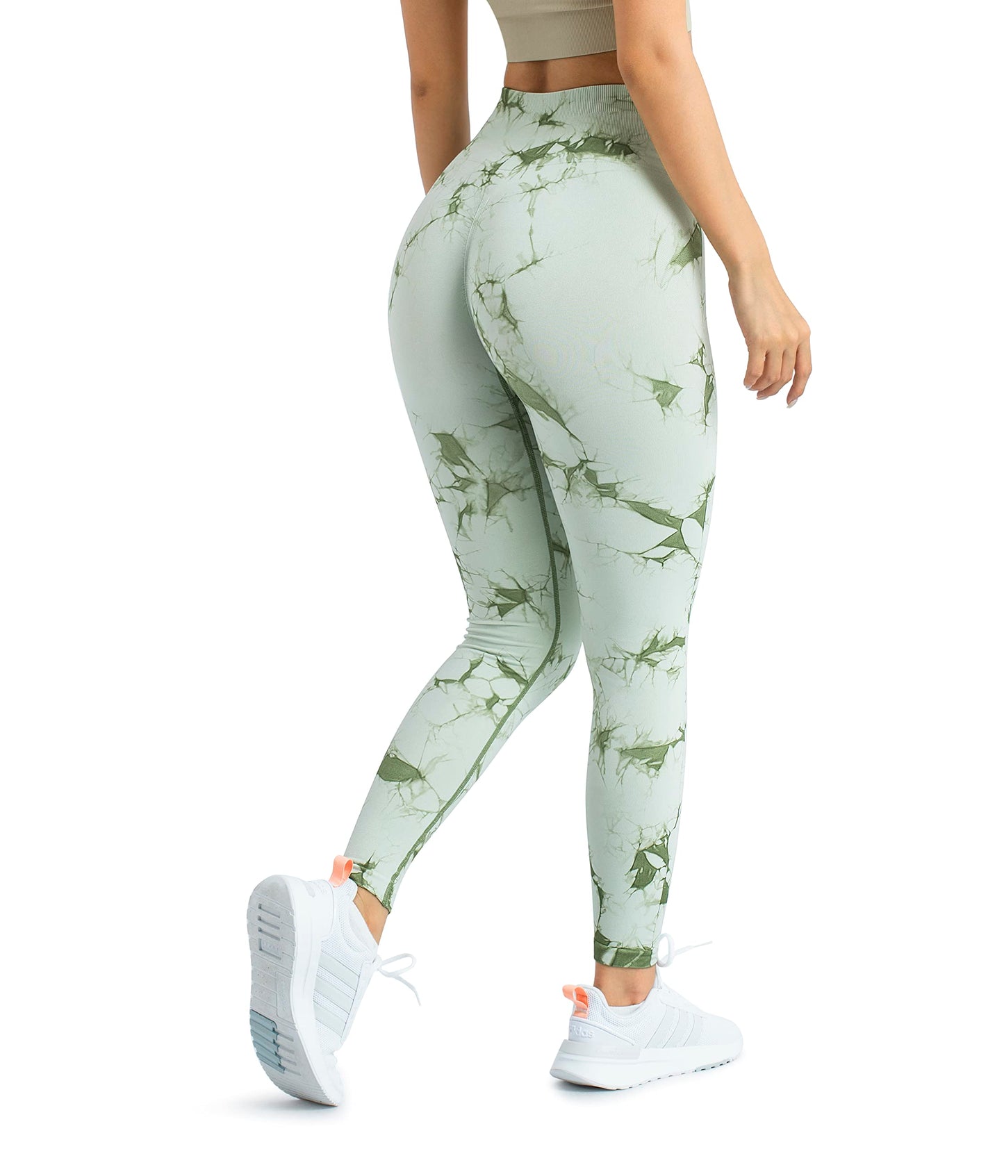 A AGROSTE Women Seamless Workout Leggings with Pockets Scrunch Butt Lifting Gym Leggings High Waisted Yoga Pants