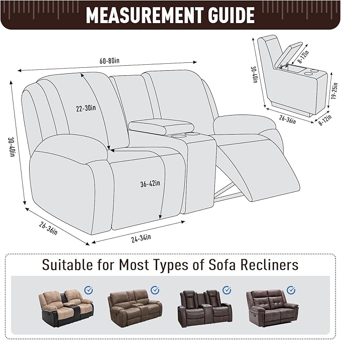 TAOCOCO Loveseat Recliner Cover