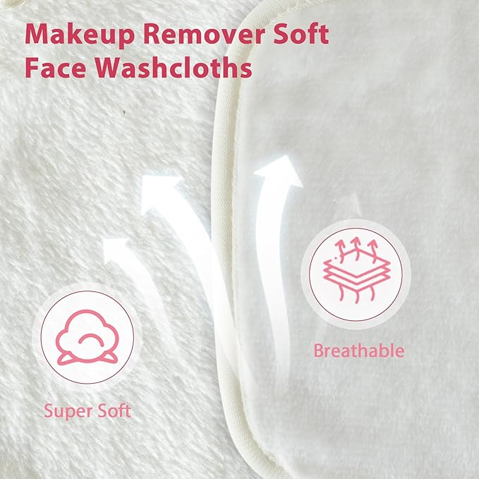 Makeup Remover Cloth, Makeup Remover Pads Microfiber Face Washcloth