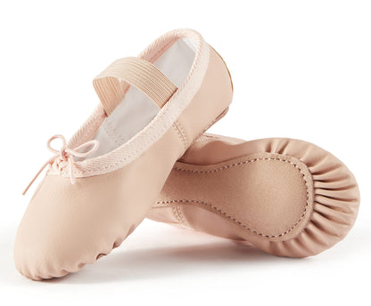 Lily's Locker - Ballet Shoes for Girls Full Sole Leather Dance Shoes for Children and Adults (Beige, 10 UK Child)