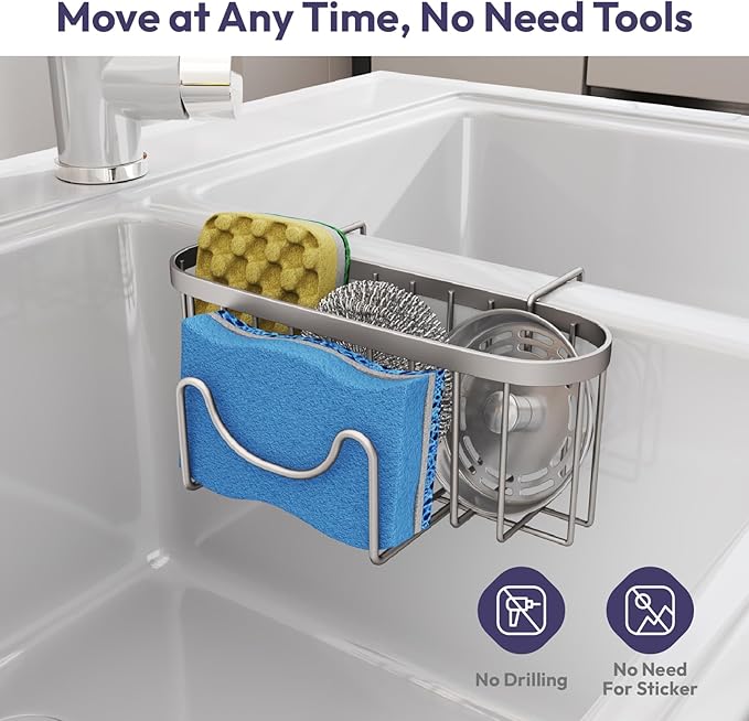 SWTYMIKI Sponge Holder for Kitchen Sink