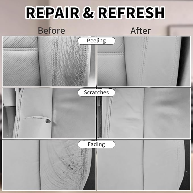 Leather Recoloring Balm, 8.5oz Leather Color Restorer, Leather Couch Scratch