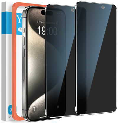 [2 Pack] Privacy Screen Protector for iPhone 11/XR, YMHML Tempered Glass Anti-Spy Bubble Free Case Friendly Easy Installation Film for iPhone 11/XR 6.1 Inch