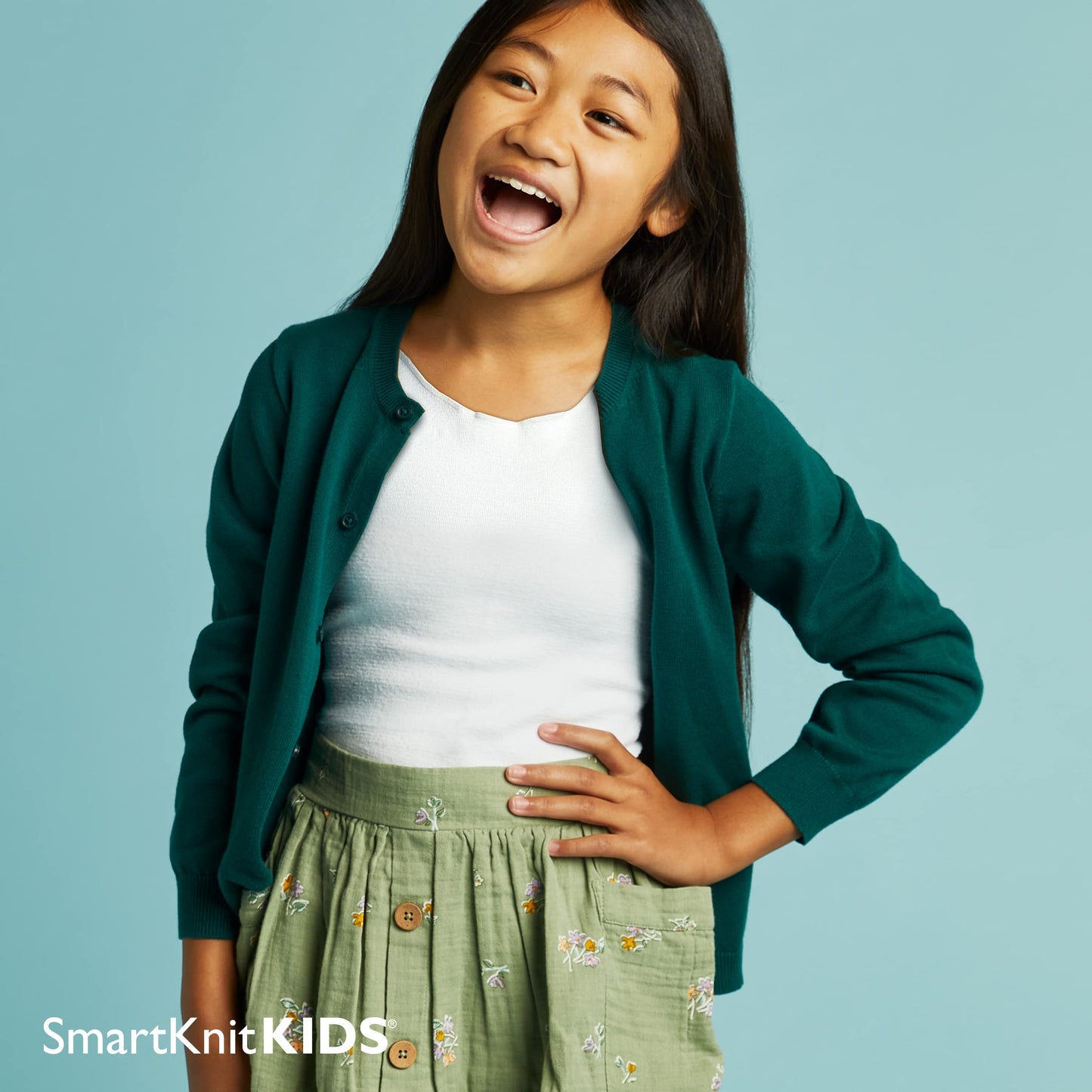 SmartKnitKIDS Compresso-T Deep Pressure Sensory Compression Undershirt - Alternative to Vest (White, Large)