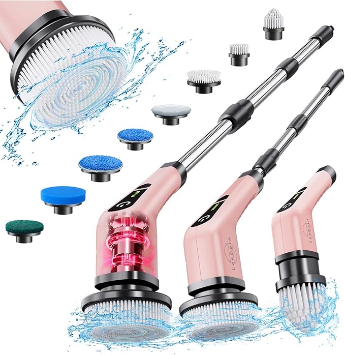 Leebein Electric Spin Scrubber, Cordless Powerful Scrub Brush