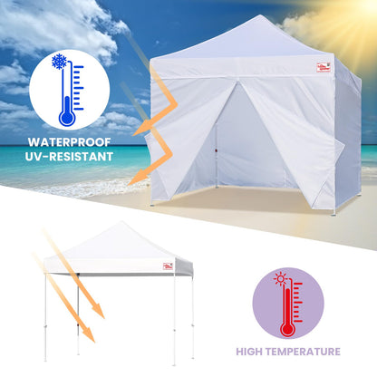 Tradesparker 10x20 Pop up Canopy Sidewall Kit Only, 3 Sidewalls & 1 Doorwall Removable Zipper End Fit for Commercial Instant Tent Canopies,NOT Excluding Top and Frame,Black