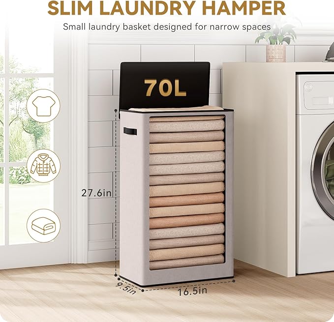 SOLEDI Slim Laundry Hamper