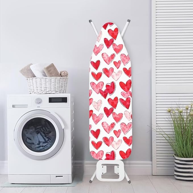 Sprowallow Heart Print Ironing Board Cover and Pad